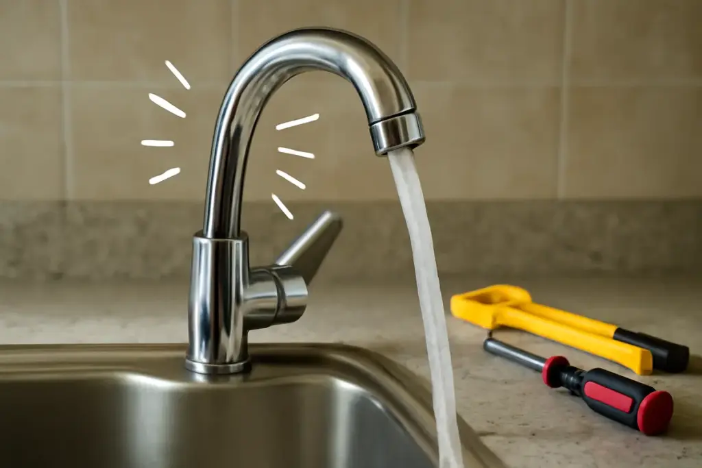 Rubinetto che vibra o pulsa all’apertura dell’acqua: la causa invisibile che risolvi in pochi minuti
